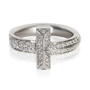 Tiffany & Co. White Gold Diamond Tiffany T T1 Ring